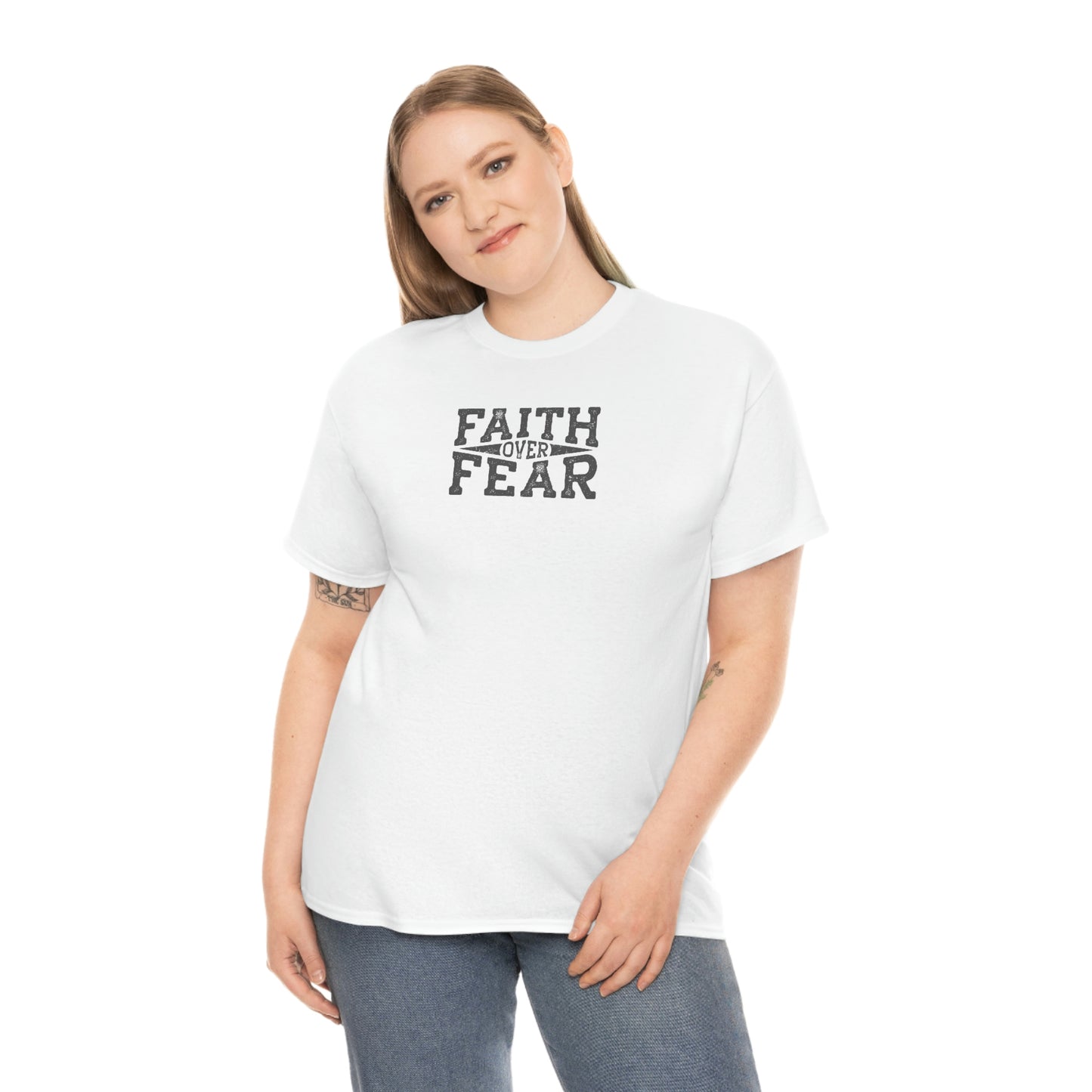 "Faith Over Fear" Unisex Heavy Cotton Tee