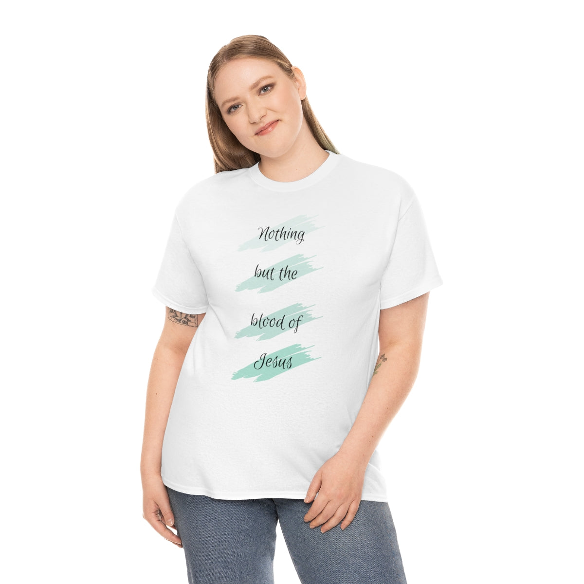 Nothing But the Blood Mint Unisex Heavy Cotton Tee