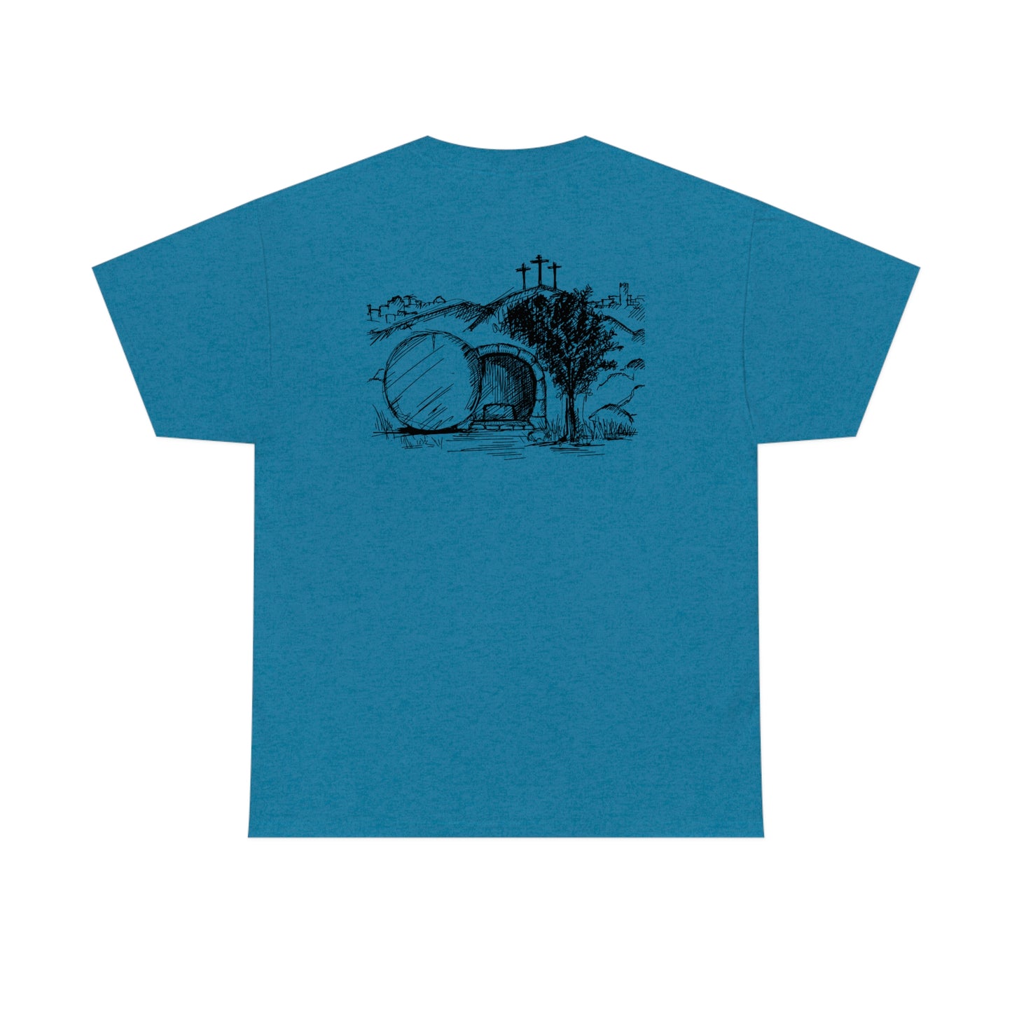 "He is Risen" (front/back design) Unisex Heavy Cotton Tee