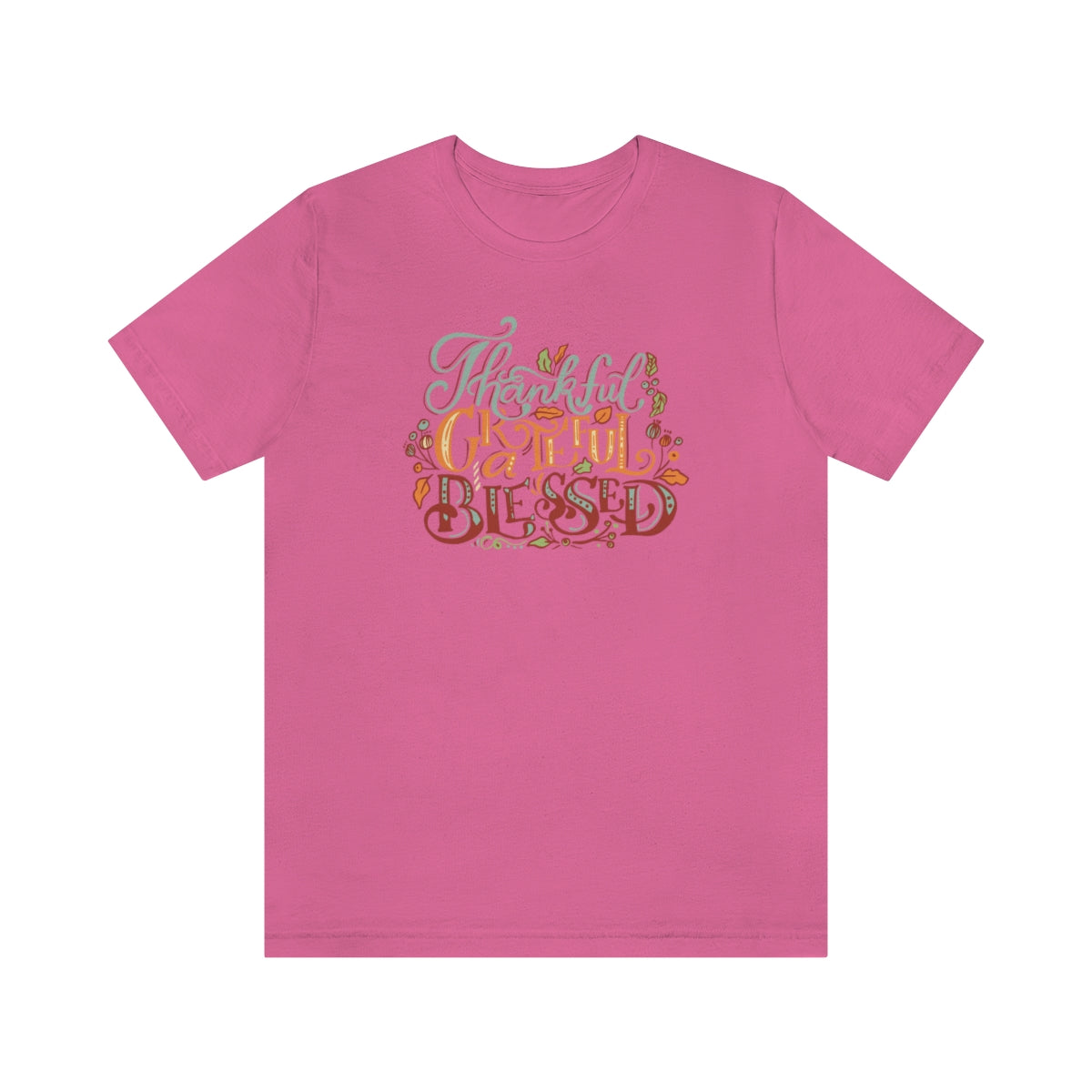 Thankful Grateful Blessed Unisex Jersey Short Sleeve Tee