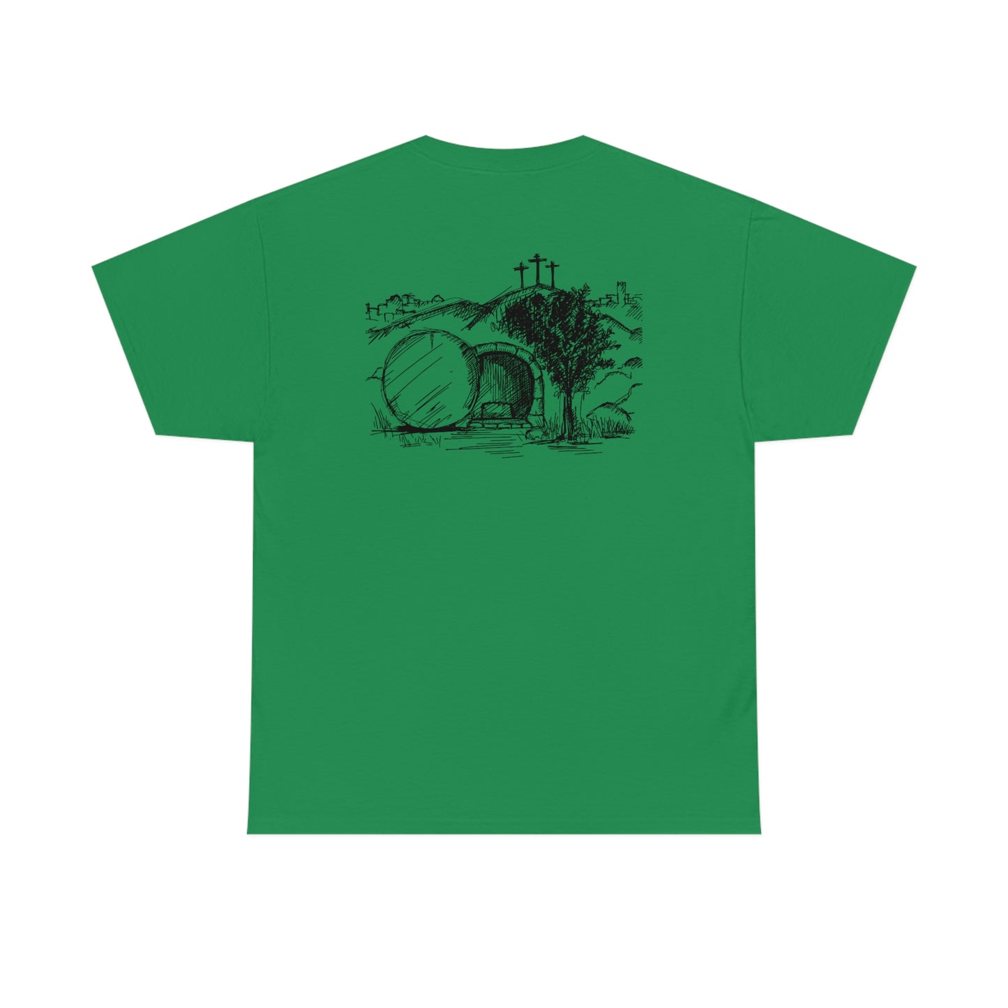 "He is Risen" (front/back design) Unisex Heavy Cotton Tee