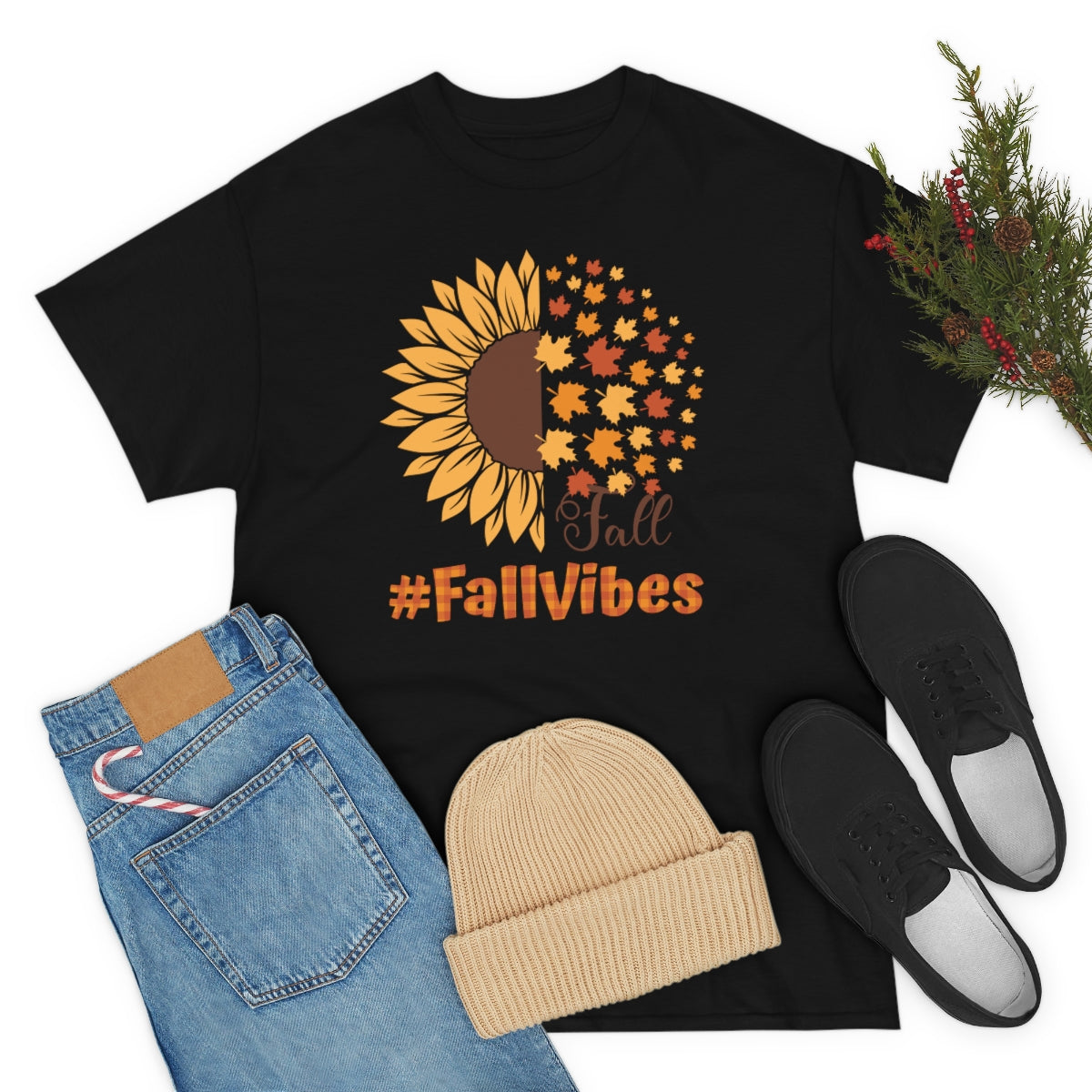 "#FallVibes" Unisex Heavy Cotton Tee