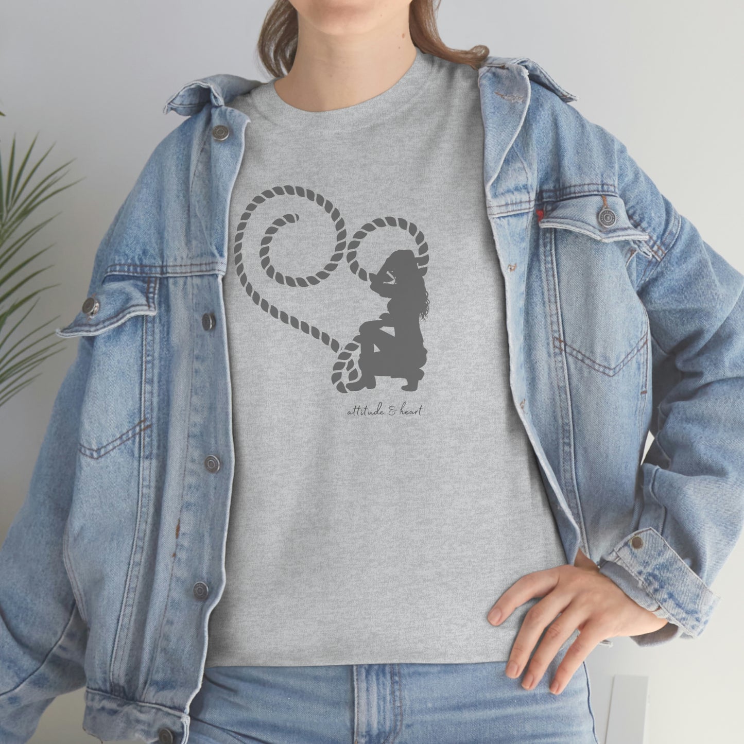 "Attitude & Heart" Unisex Heavy Cotton Tee
