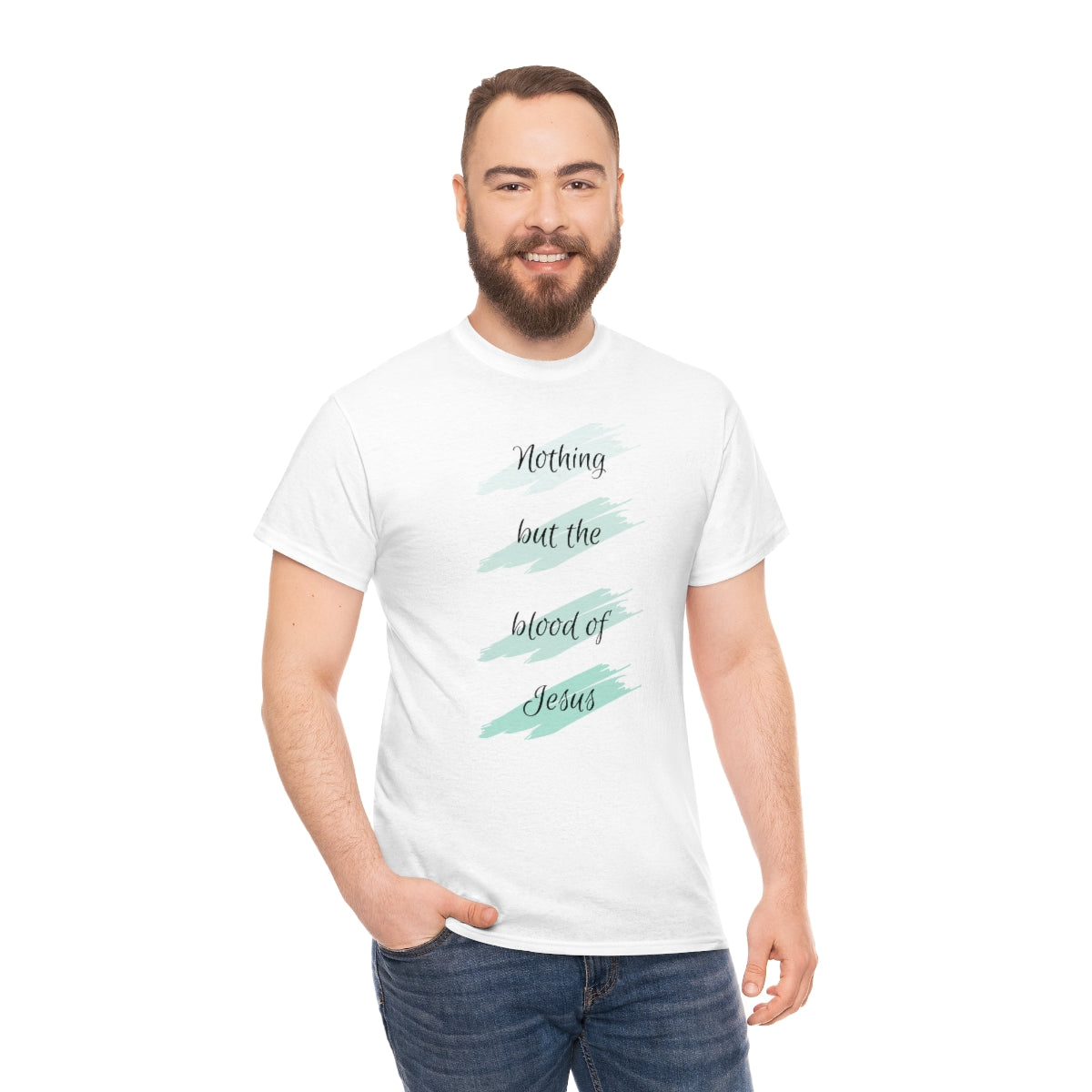 Nothing But the Blood Mint Unisex Heavy Cotton Tee