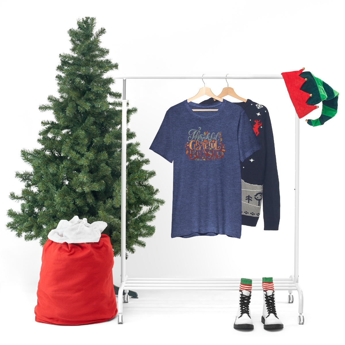 Thankful Grateful Blessed Unisex Jersey Short Sleeve Tee