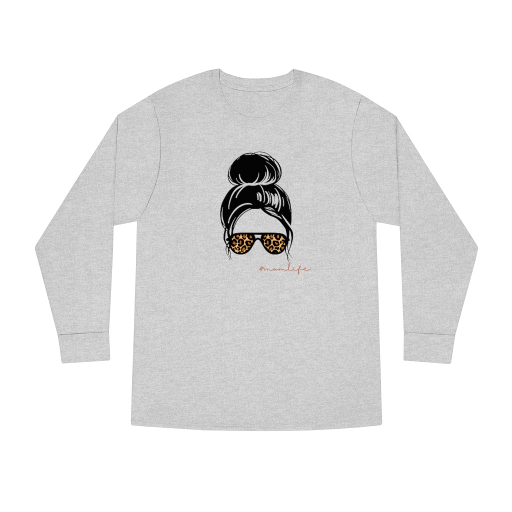 #momlife Long Sleeve Crewneck Tee
