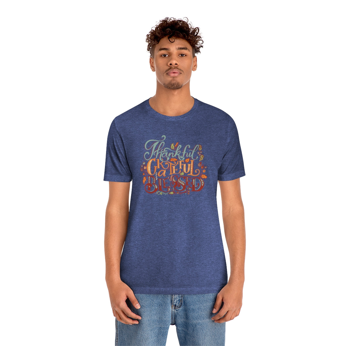 Thankful Grateful Blessed Unisex Jersey Short Sleeve Tee