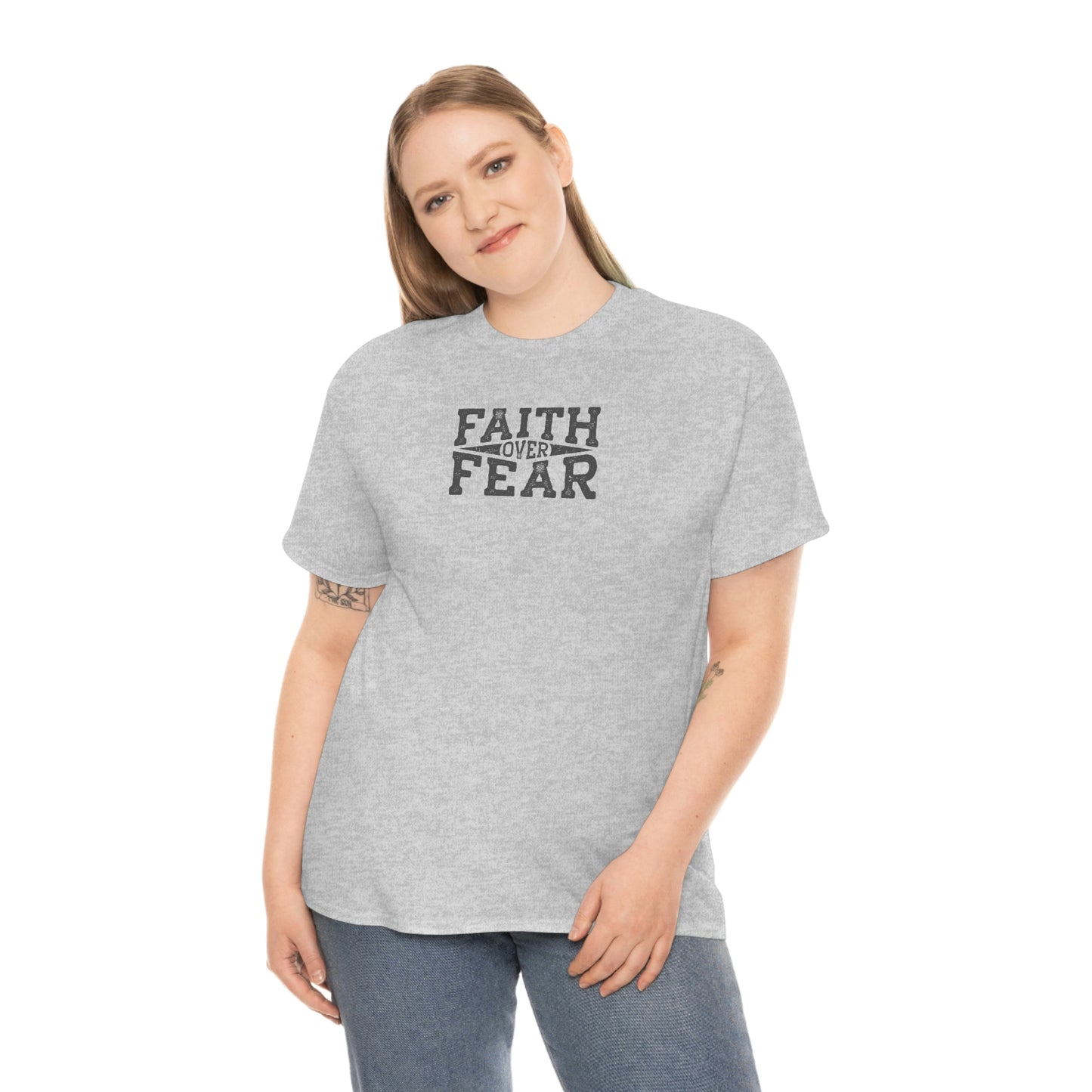 "Faith Over Fear" Unisex Heavy Cotton Tee