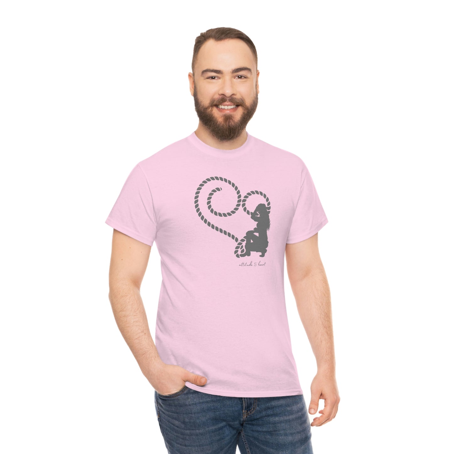 "Attitude & Heart" Unisex Heavy Cotton Tee