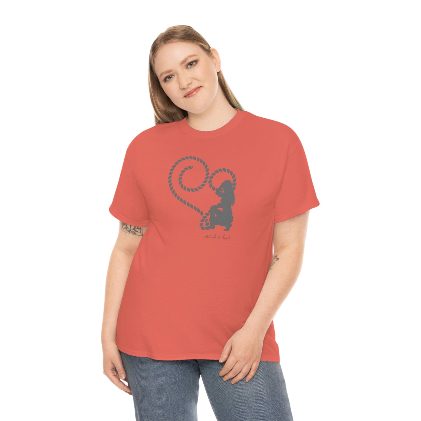 "Attitude & Heart" Unisex Heavy Cotton Tee