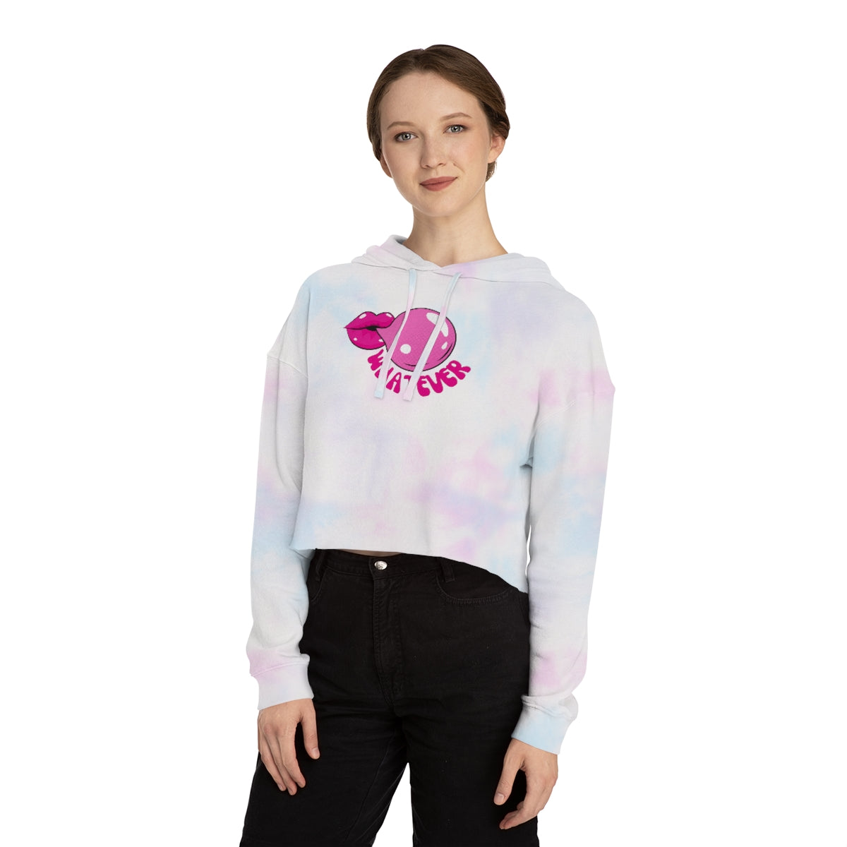 "Whatever" Women’s Cropped Hooded Sweatshirt