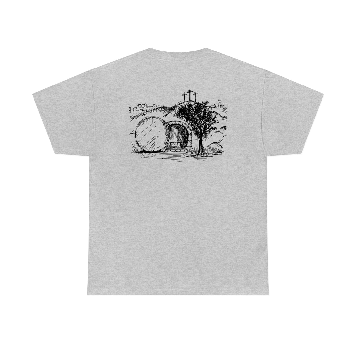 "He is Risen" (front/back design) Unisex Heavy Cotton Tee