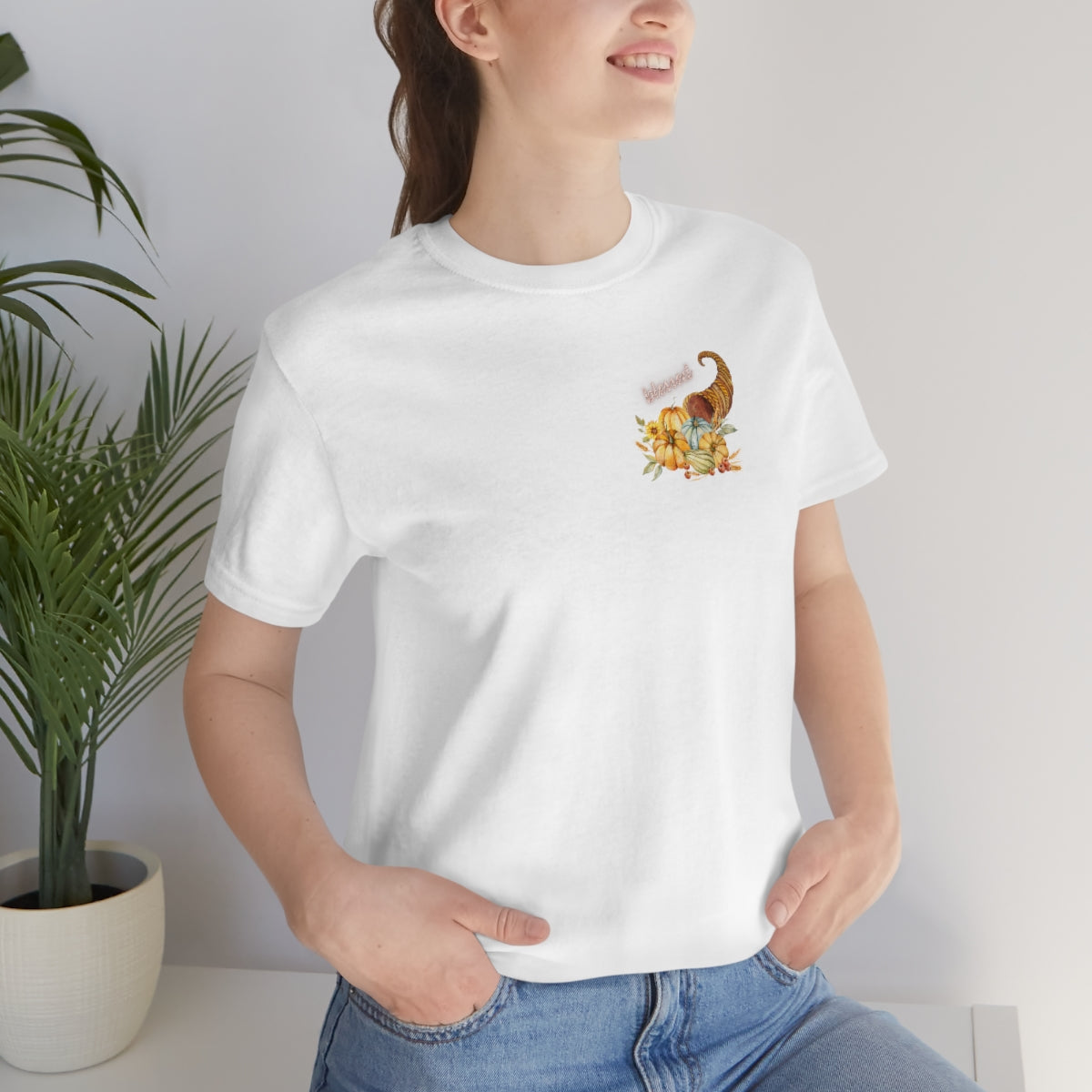 "Thankful And Blessed" Unisex Jersey Short Sleeve Tee