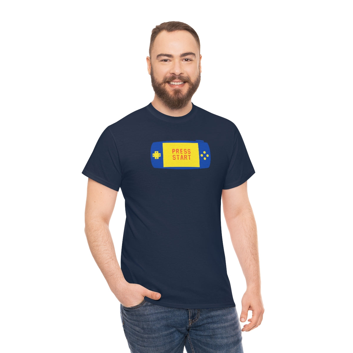 "Press Start" Unisex Heavy Cotton Tee