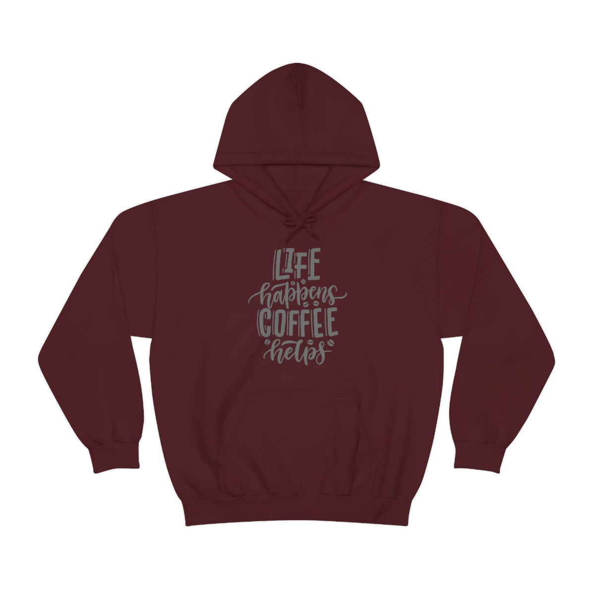 "Life Happens Coffee Helps" Unisex Heavy Blend™ Hooded Sweatshirt