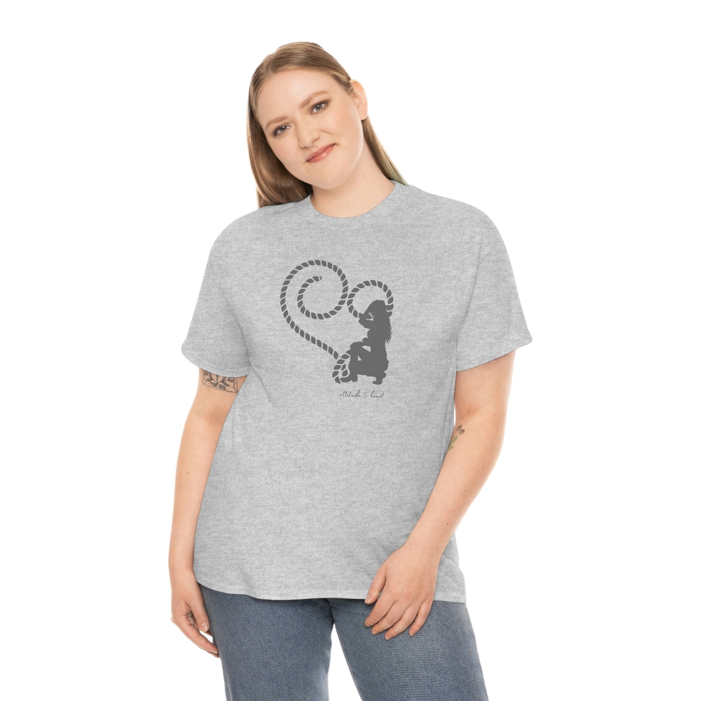 "Attitude & Heart" Unisex Heavy Cotton Tee