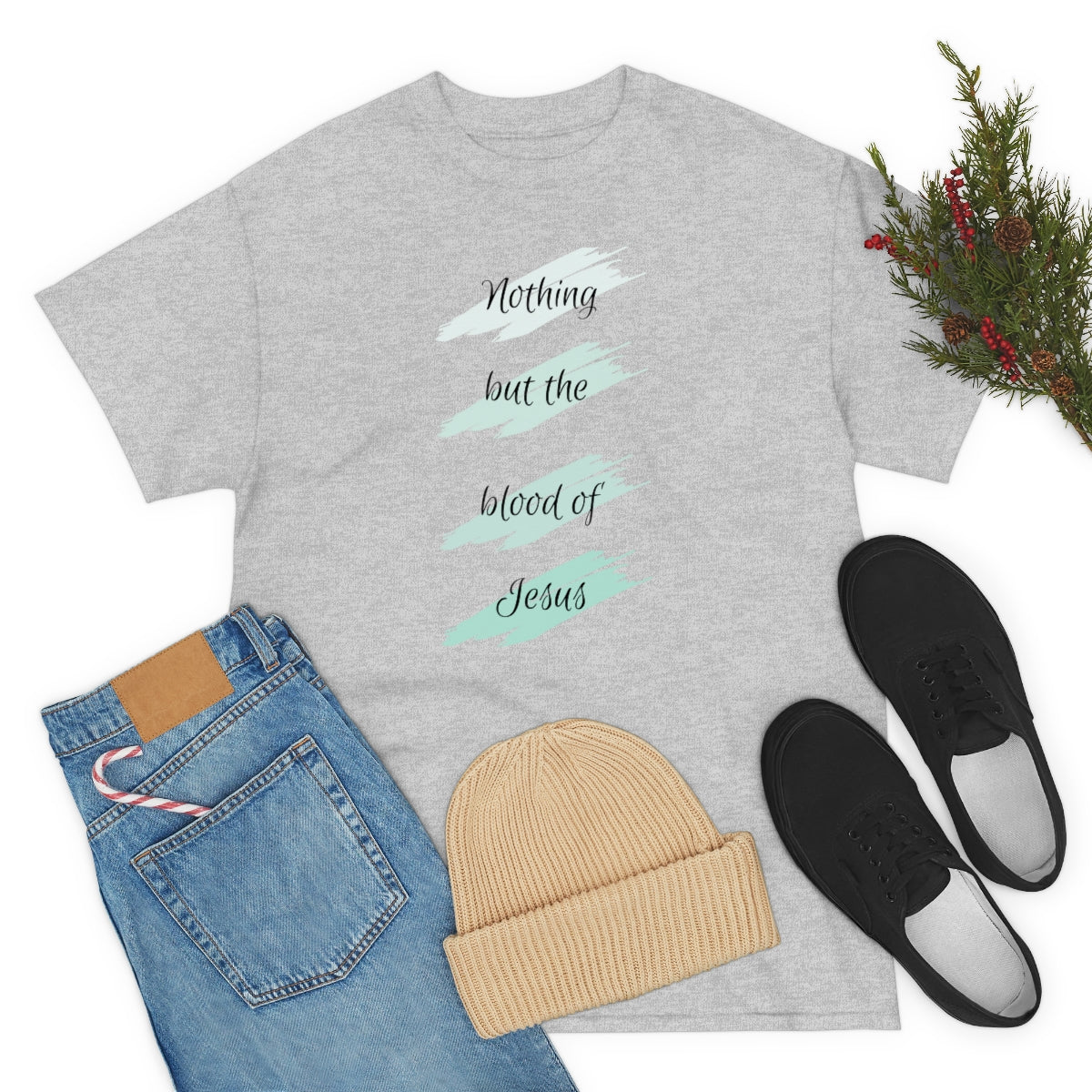 Nothing But the Blood Mint Unisex Heavy Cotton Tee