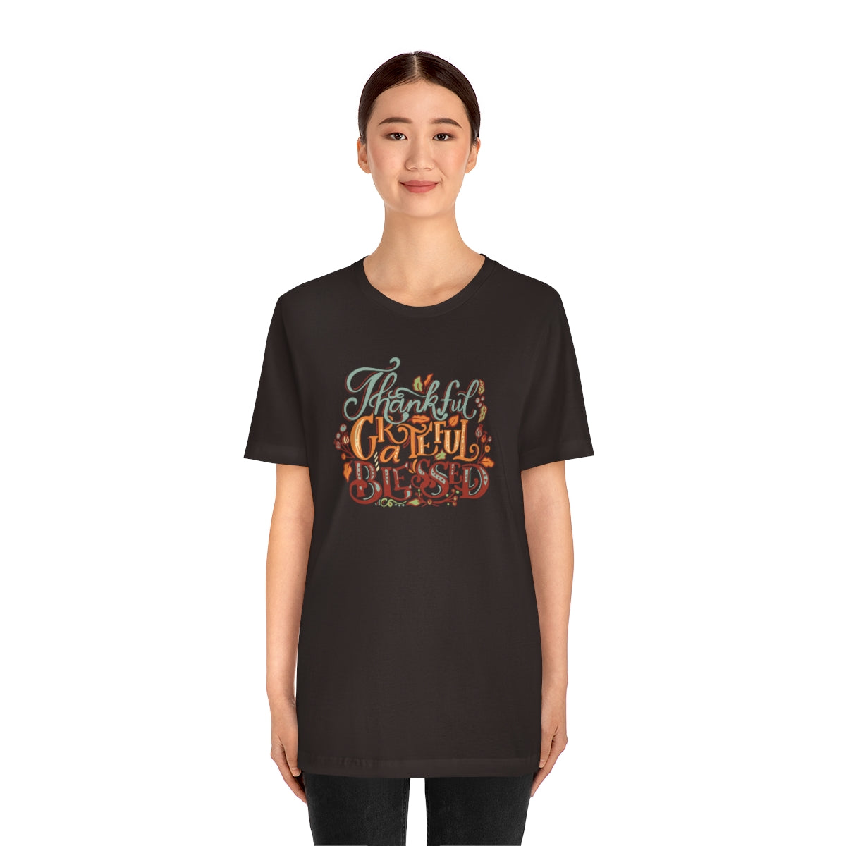 Thankful Grateful Blessed Unisex Jersey Short Sleeve Tee