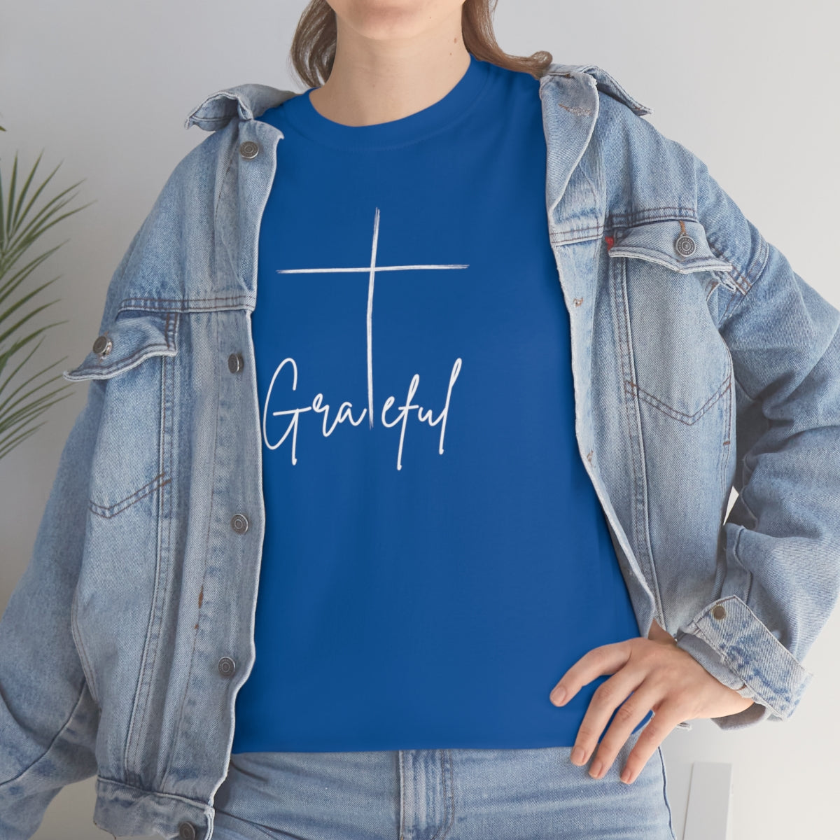 "Grateful Cross" Unisex Heavy Cotton Tee