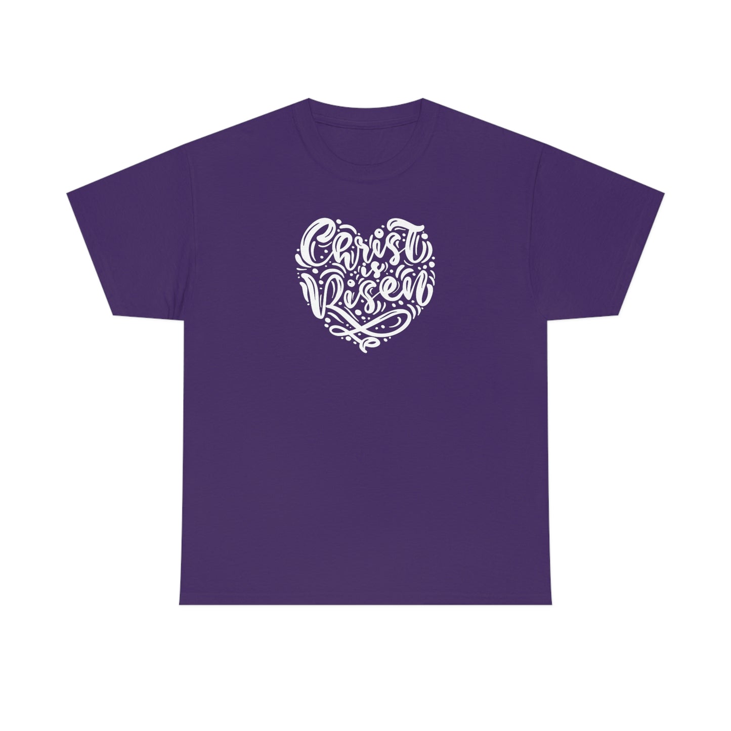 "Christ is Risen Heart" Unisex Heavy Cotton Tee