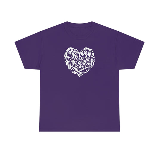 "Christ is Risen Heart" Unisex Heavy Cotton Tee
