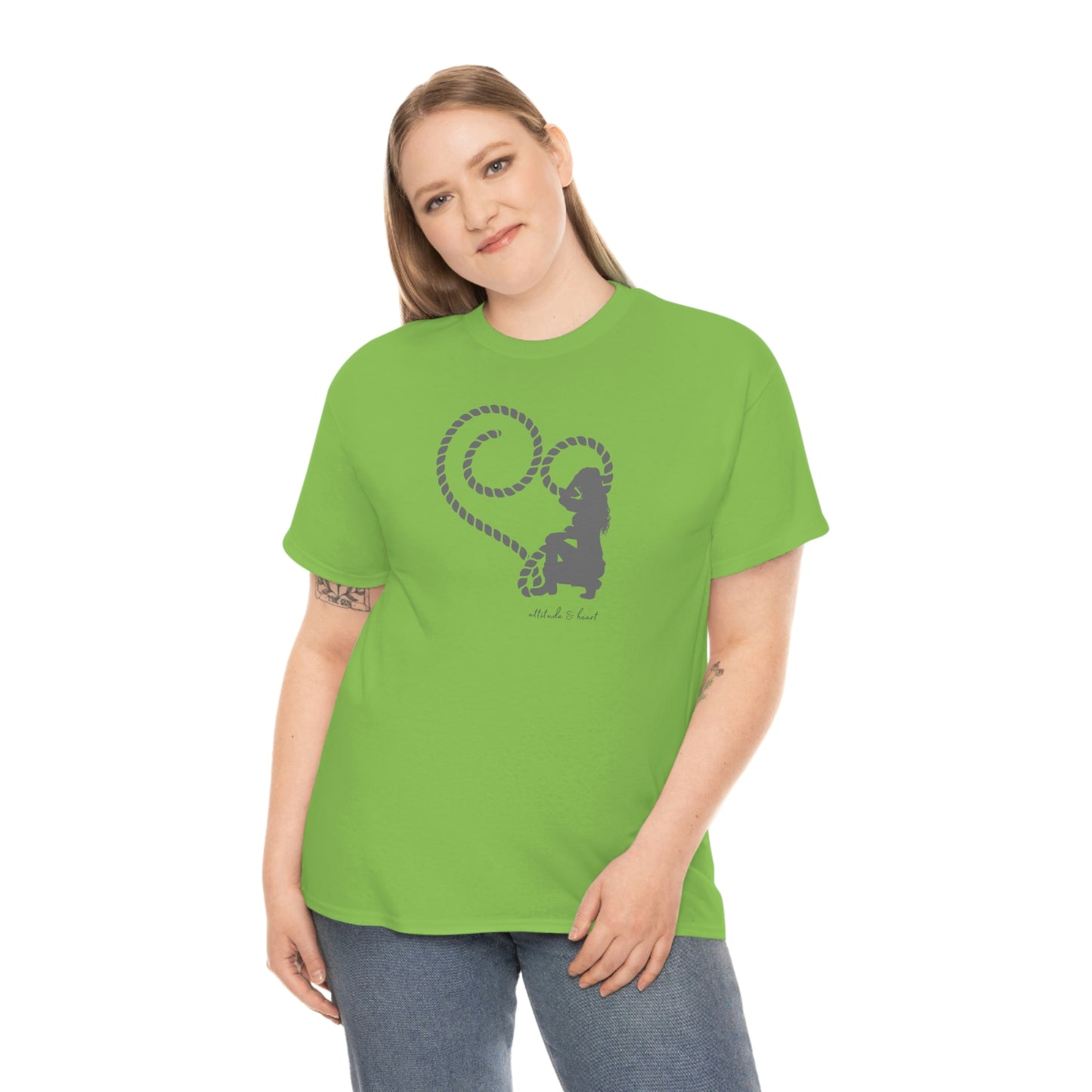 "Attitude & Heart" Unisex Heavy Cotton Tee