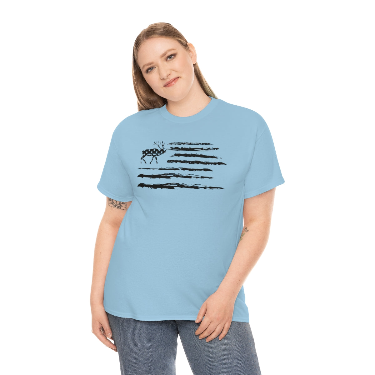 "Black Deer Flag" Unisex Heavy Cotton Tee