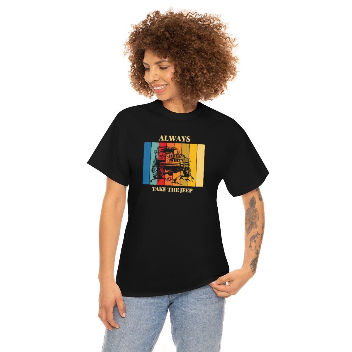 Always Take the Jeep Unisex Heavy Cotton Tee