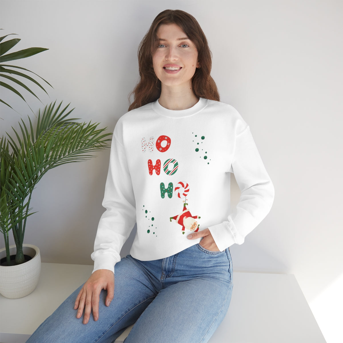"Ho Ho Ho" Unisex Heavy Blend™ Crewneck Sweatshirt