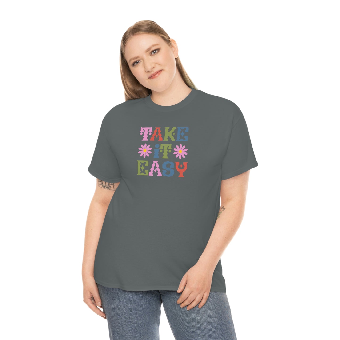 "Take It Easy" Unisex Heavy Cotton Tee
