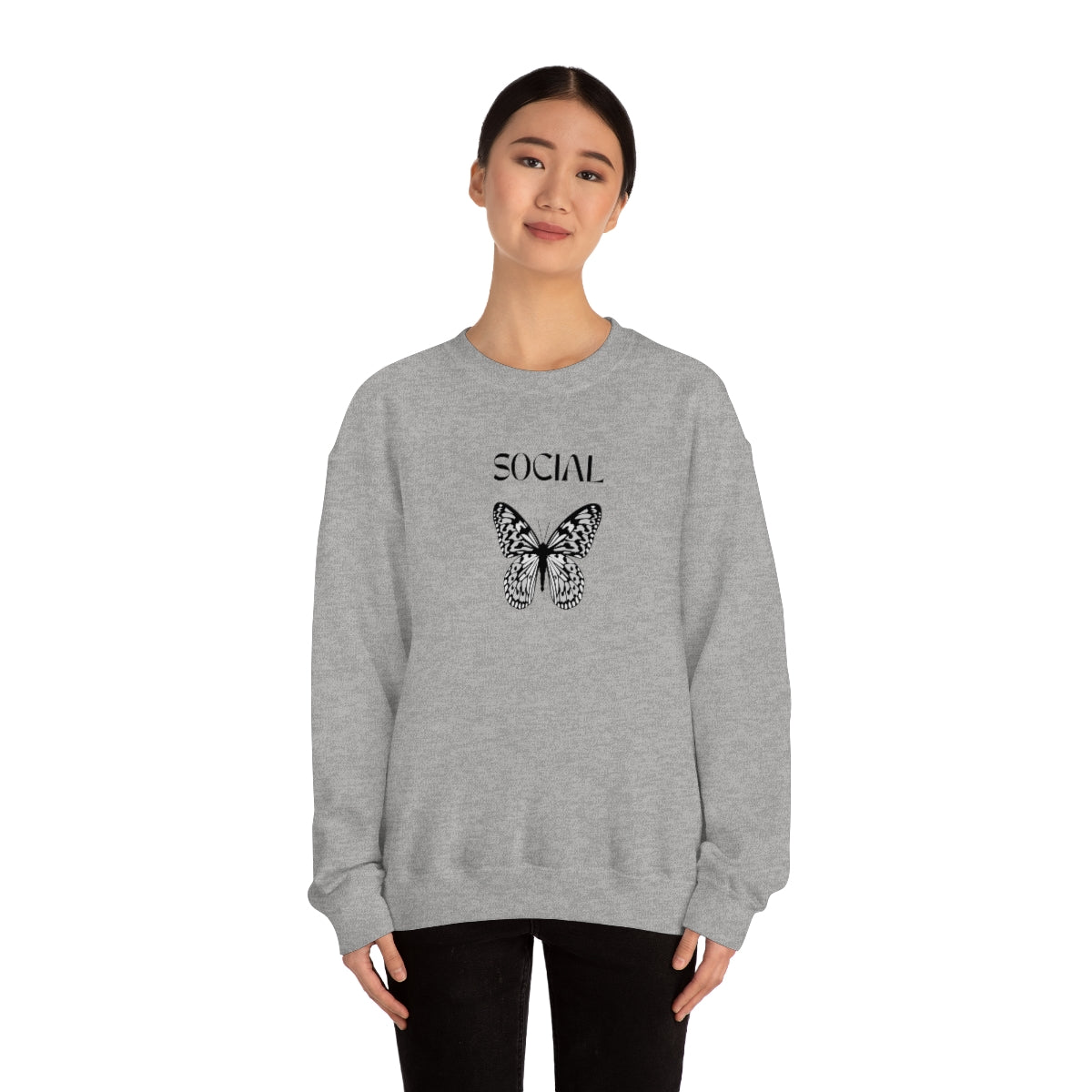 "Social Butterfly" Unisex Heavy Blend™ Crewneck Sweatshirt