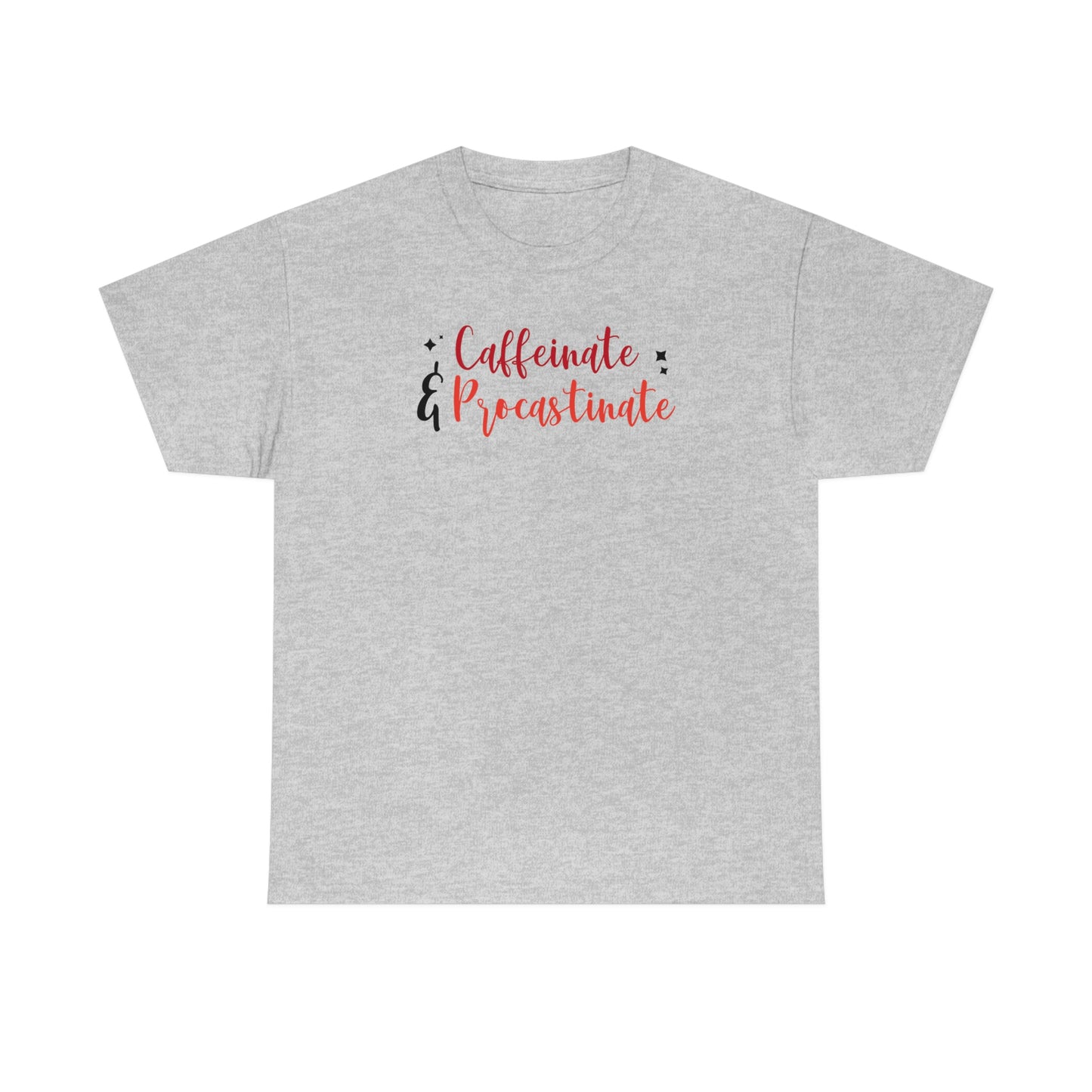 "Caffeinate & Procrastinate" Unisex Heavy Cotton Tee