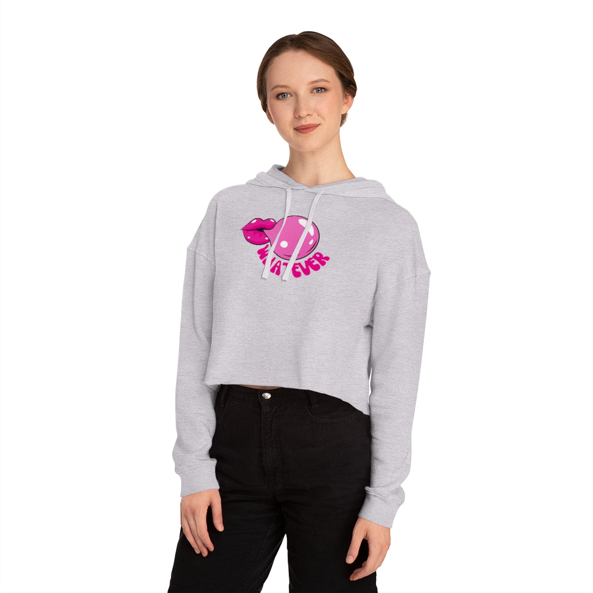 "Whatever" Women’s Cropped Hooded Sweatshirt