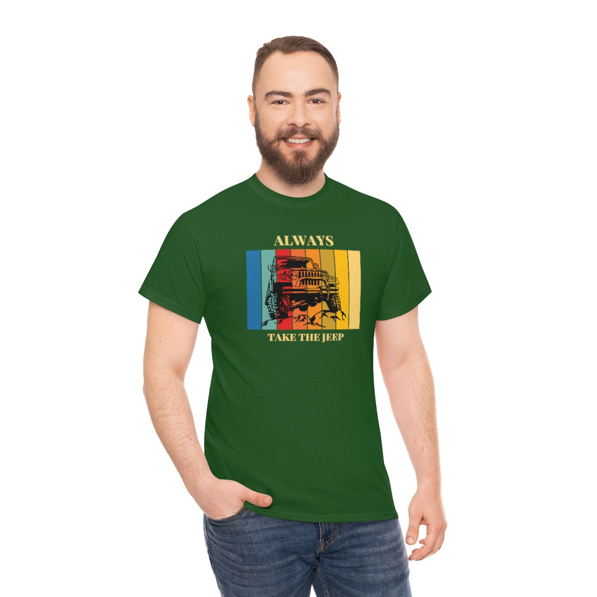 Always Take the Jeep Unisex Heavy Cotton Tee