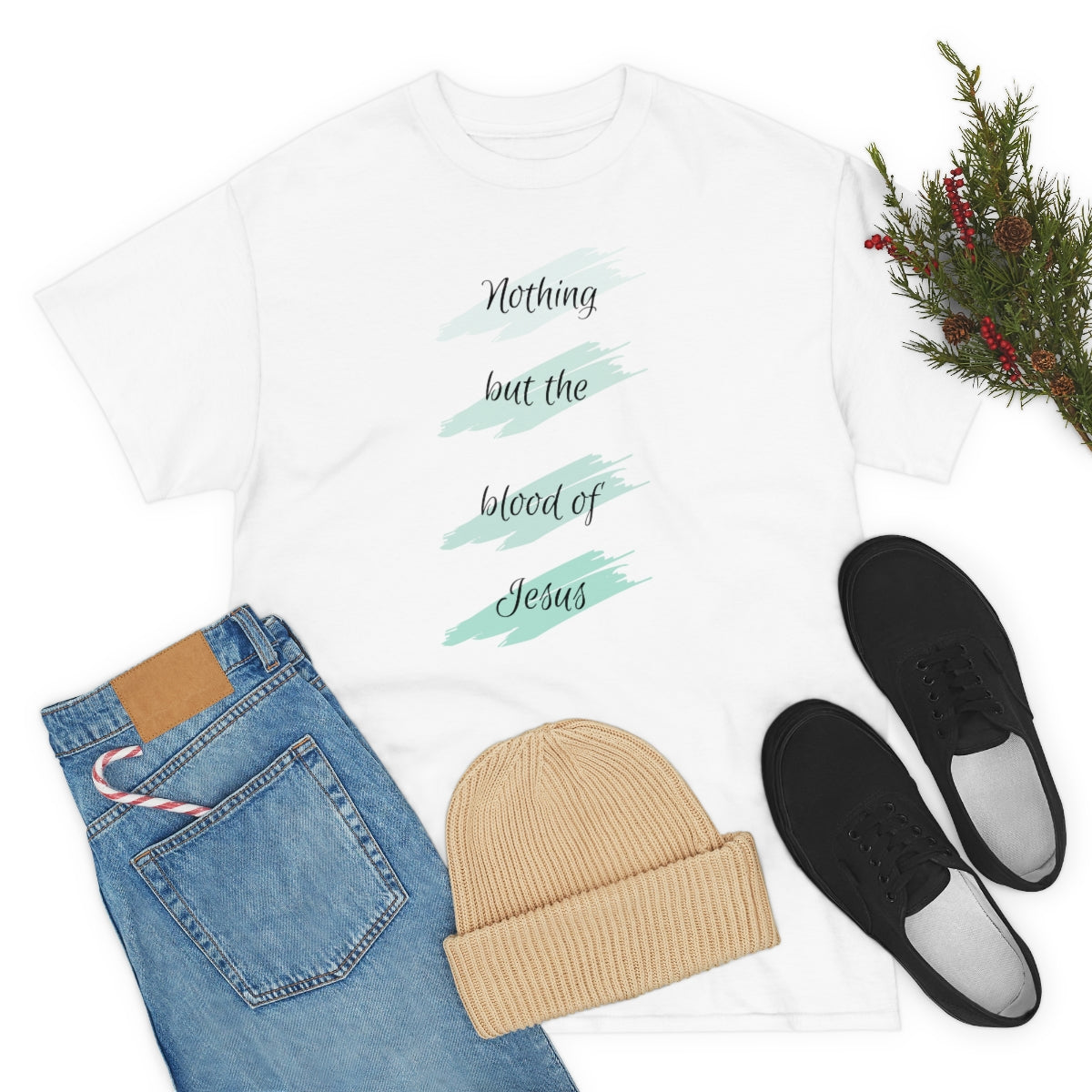 Nothing But the Blood Mint Unisex Heavy Cotton Tee