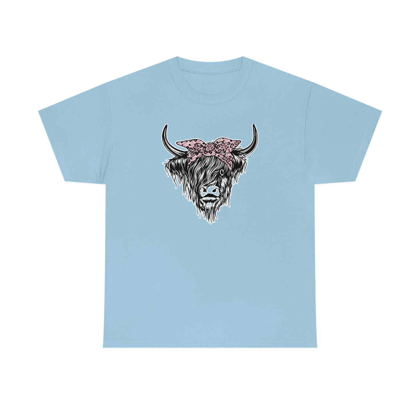 "Scared Highland Cow" Unisex Heavy Cotton Tee