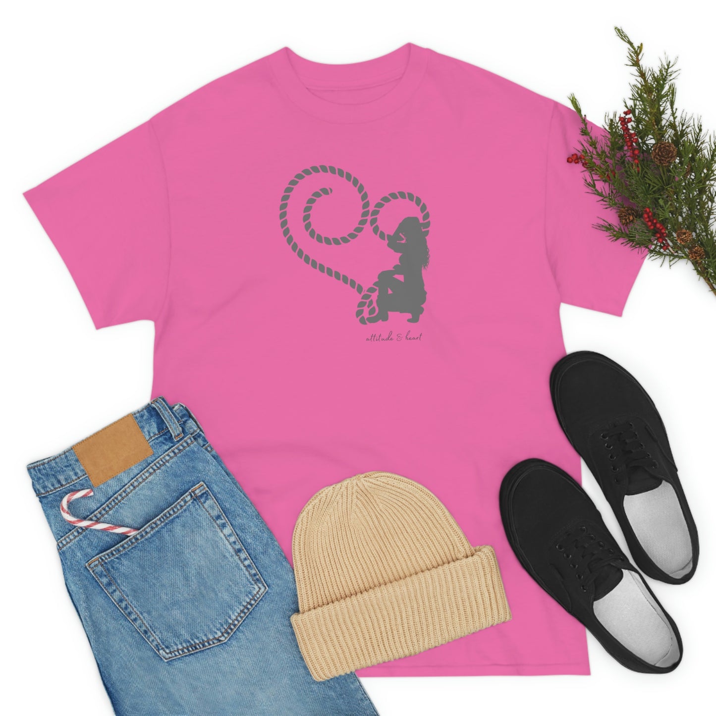 "Attitude & Heart" Unisex Heavy Cotton Tee