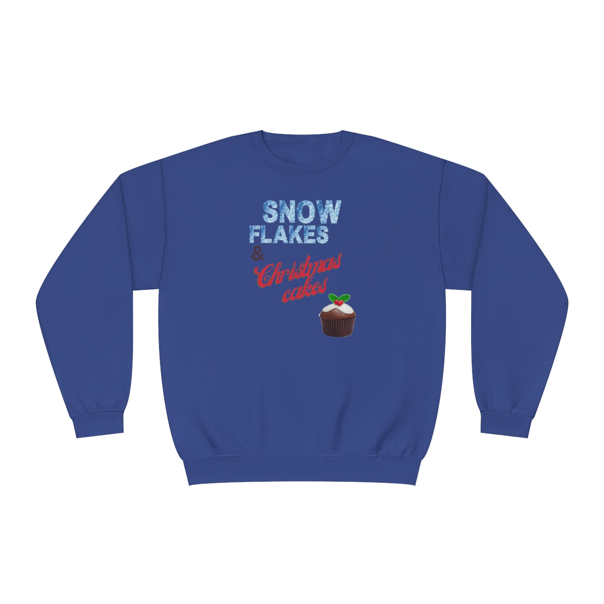 "Snow Flakes & Christmas Cakes" Unisex NuBlend® Crewneck Sweatshirt