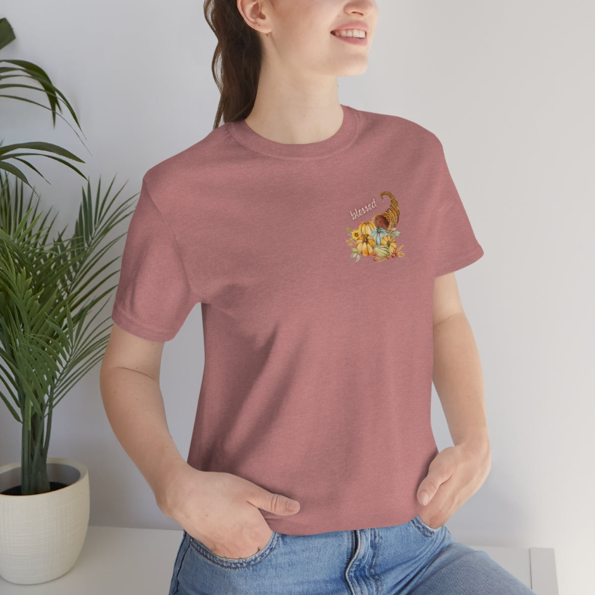 "Thankful And Blessed" Unisex Jersey Short Sleeve Tee
