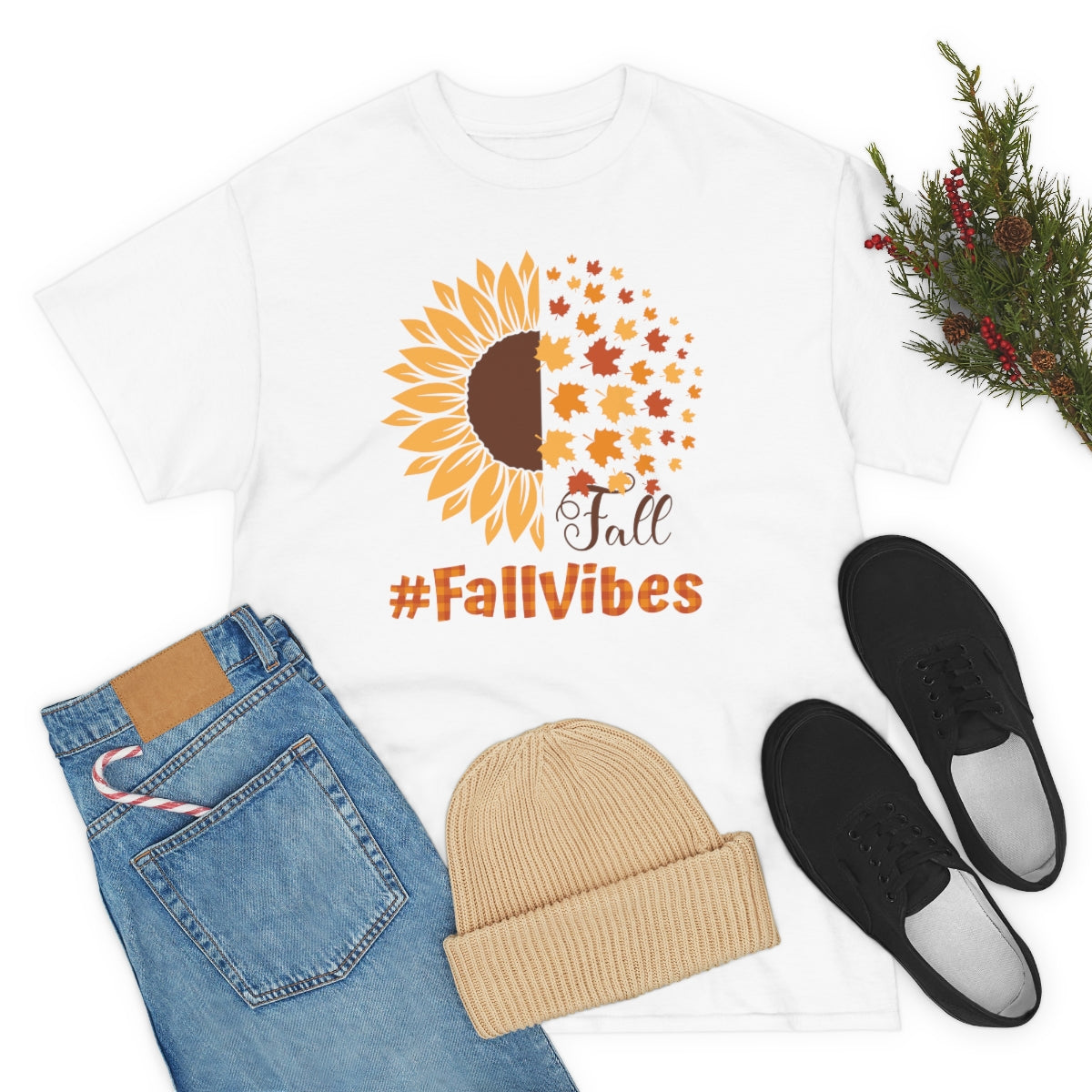 "#FallVibes" Unisex Heavy Cotton Tee