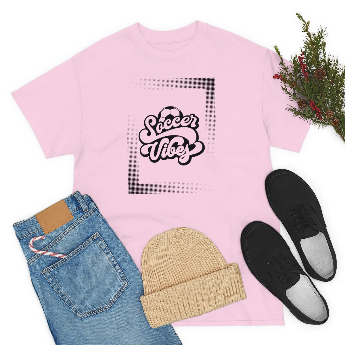 "Soccer Vibes" Unisex Heavy Cotton Tee