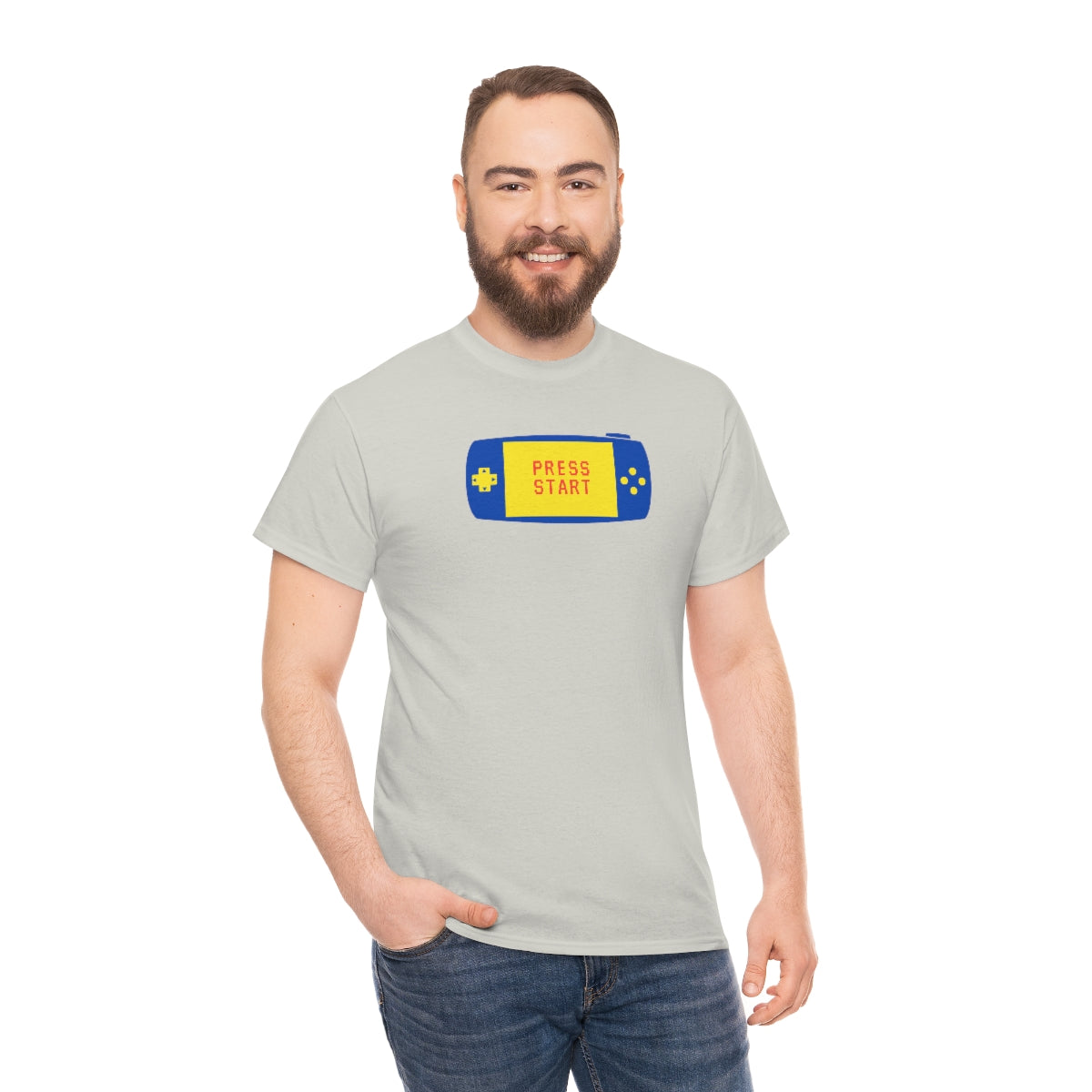 "Press Start" Unisex Heavy Cotton Tee