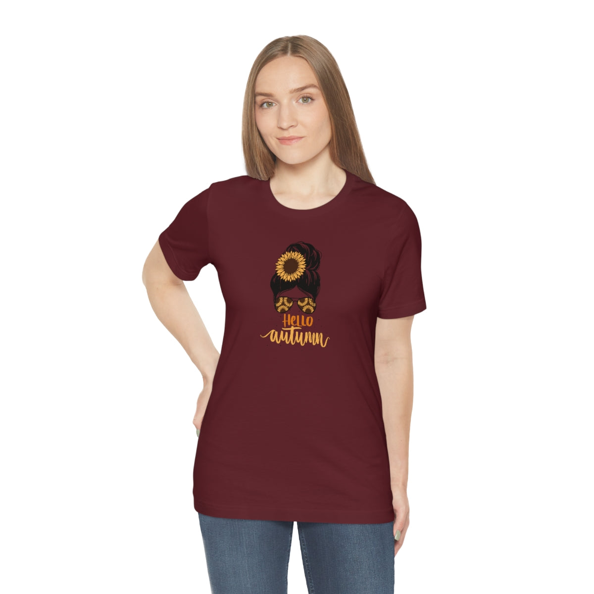 "Hello Autumn" Unisex Jersey Short Sleeve Tee