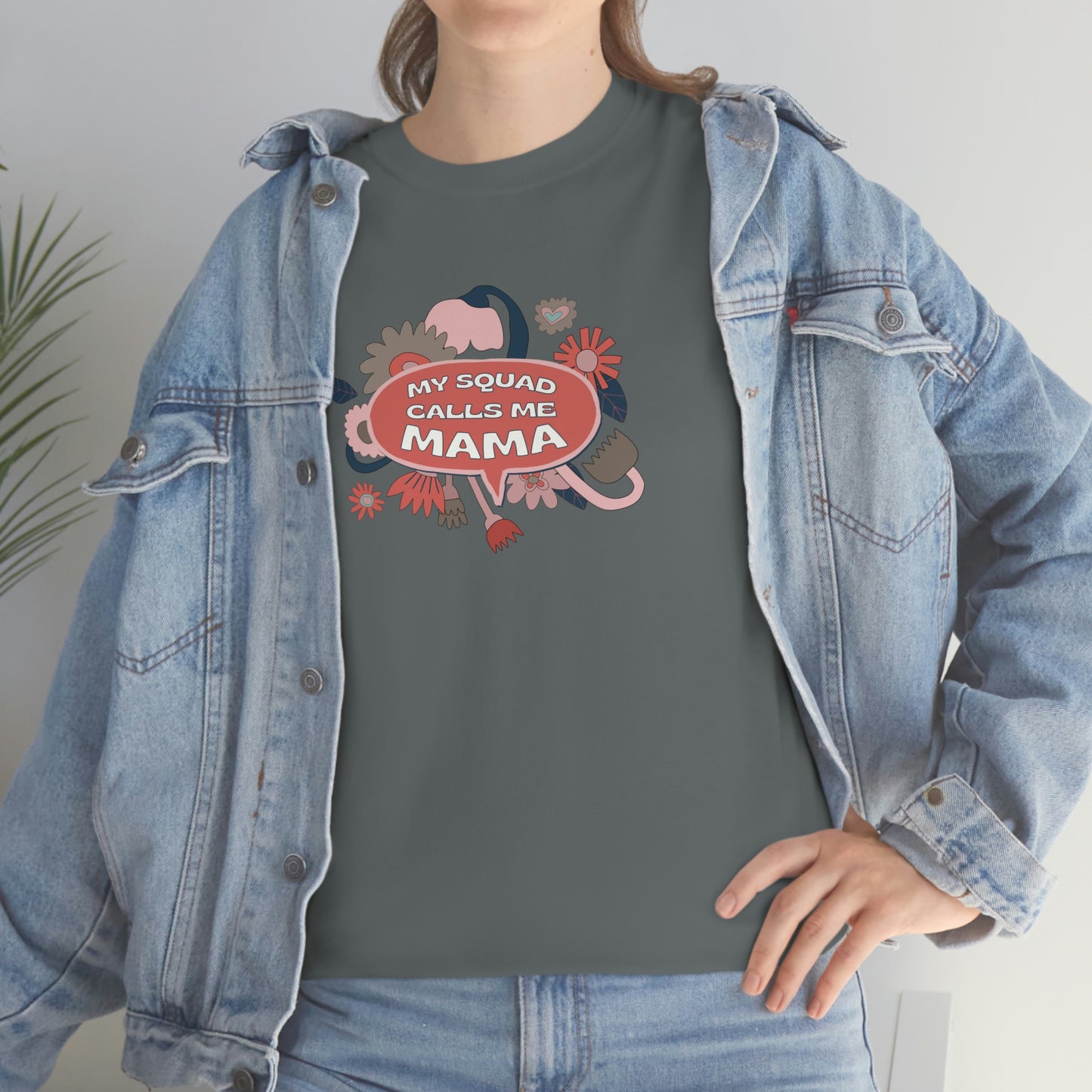 "My Squad Calls Me Mama" Unisex Heavy Cotton Tee