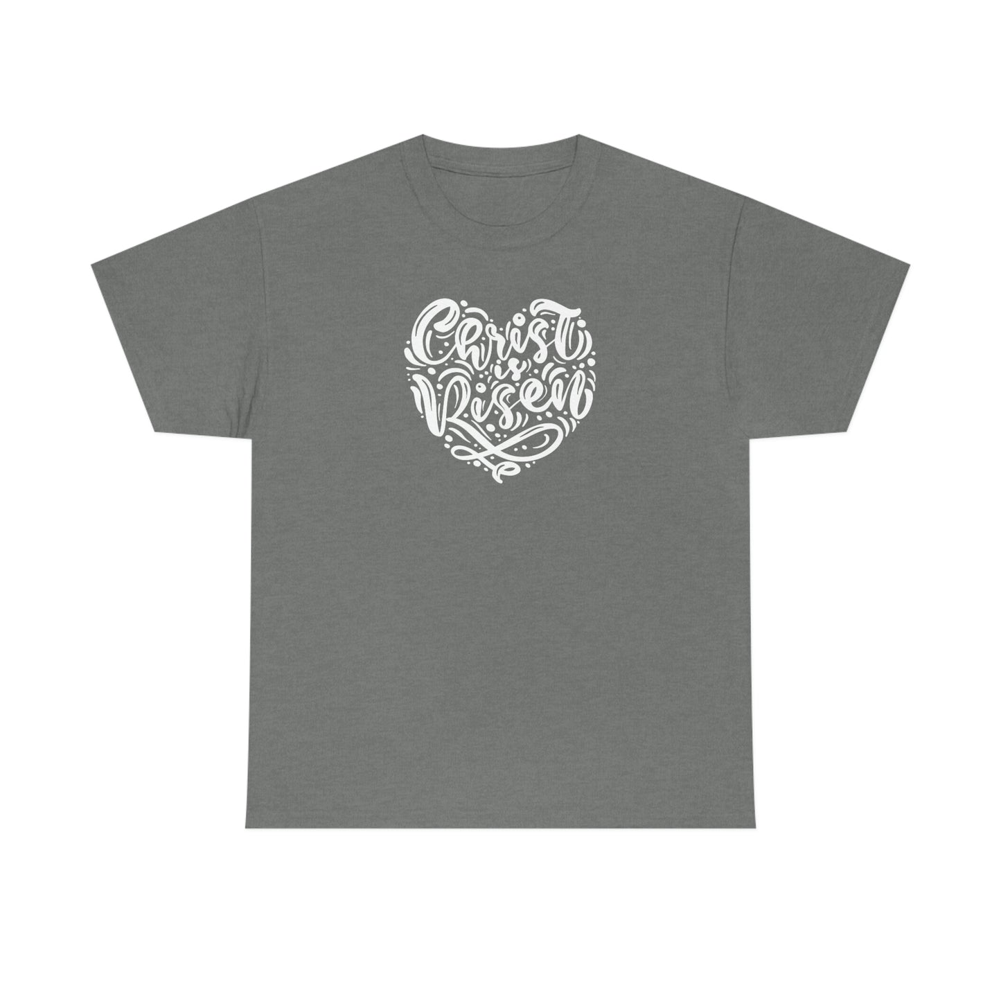 "Christ is Risen Heart" Unisex Heavy Cotton Tee