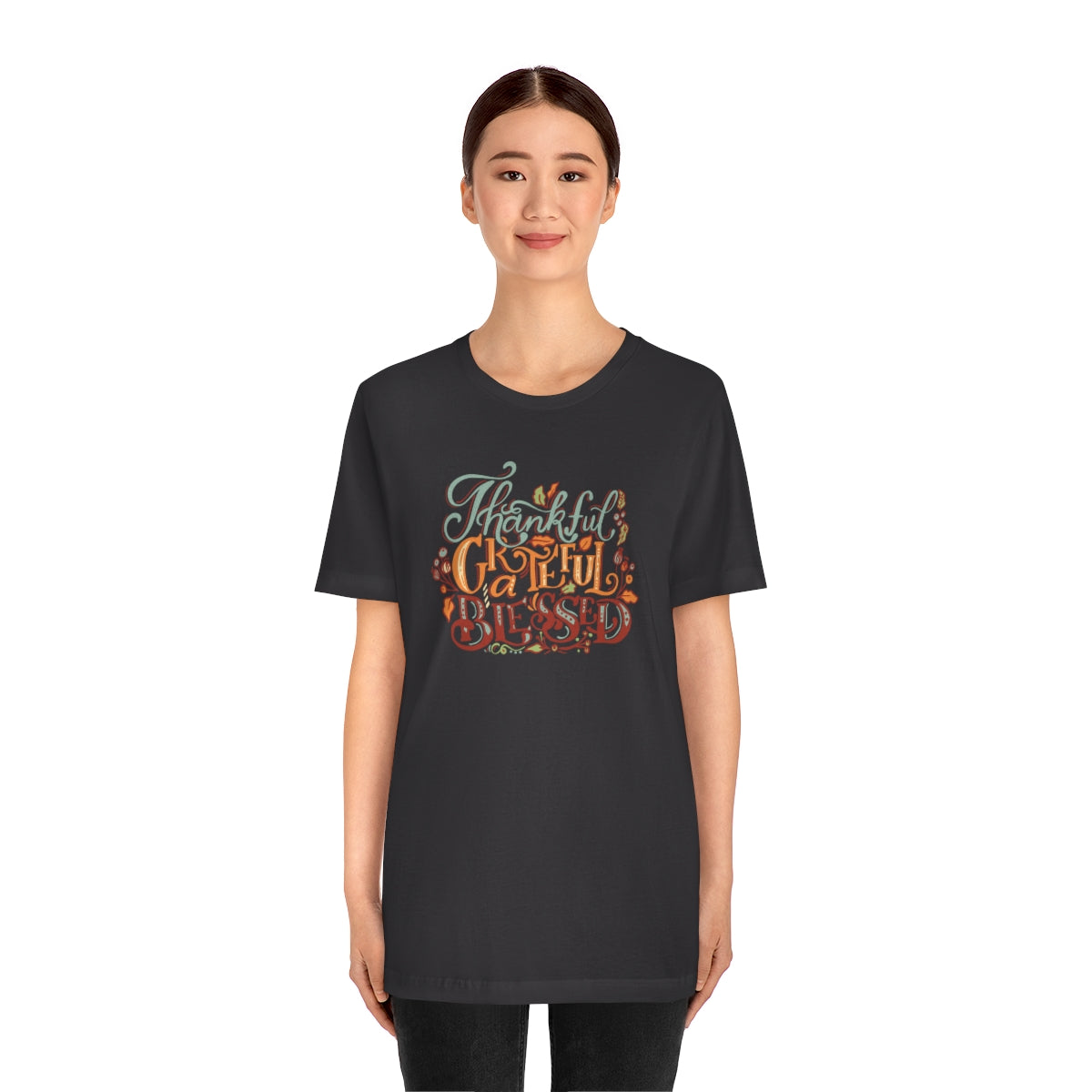 Thankful Grateful Blessed Unisex Jersey Short Sleeve Tee