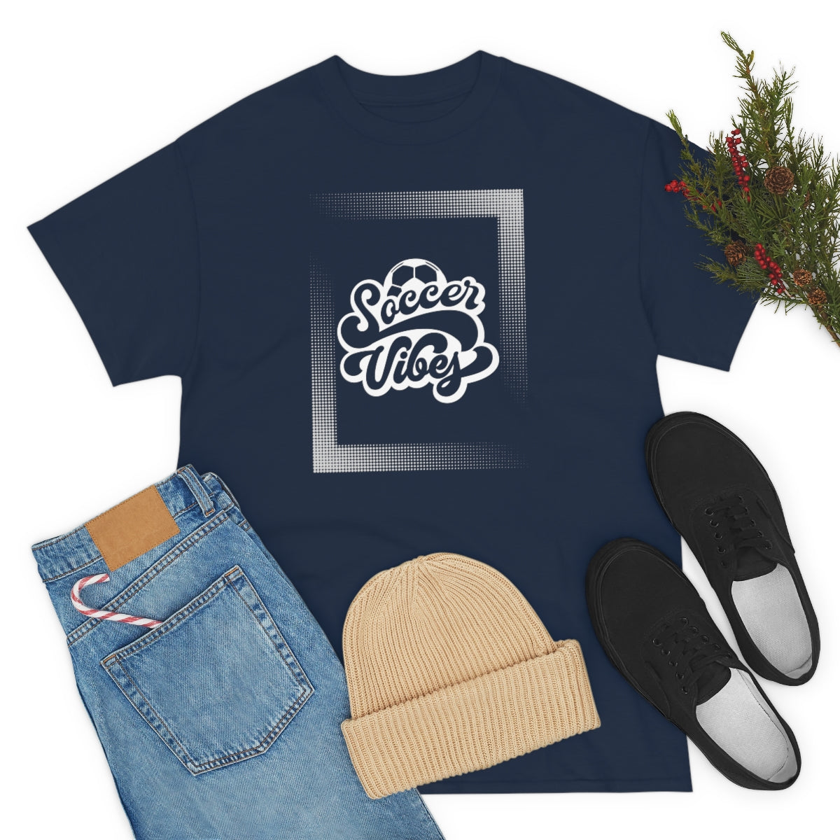 "Soccer Vibes" Unisex Heavy Cotton Tee