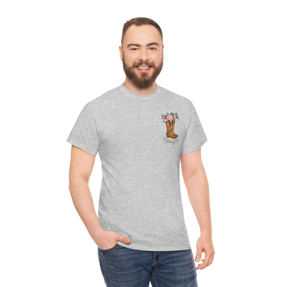 "Cowgirl/Herd That" Unisex Heavy Cotton Tee Front/Back Designs
