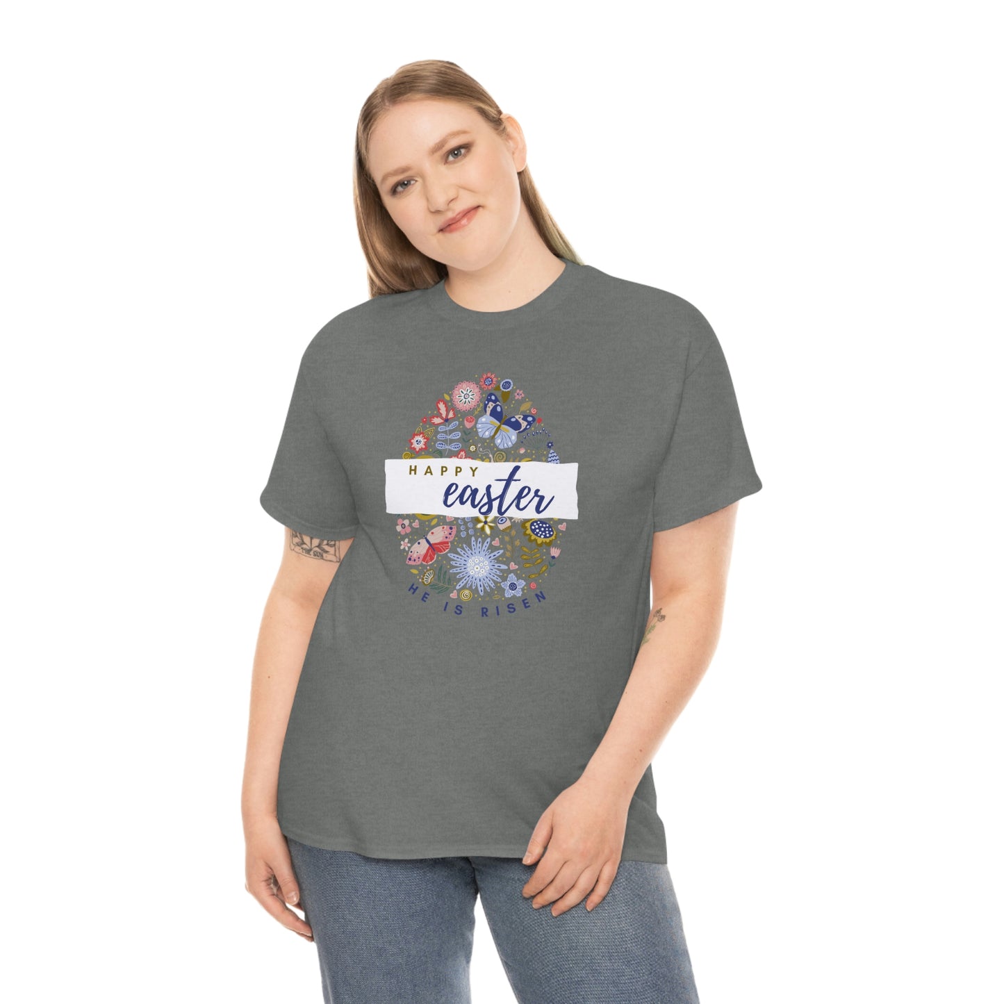 "Happy Easter" Unisex Heavy Cotton Tee