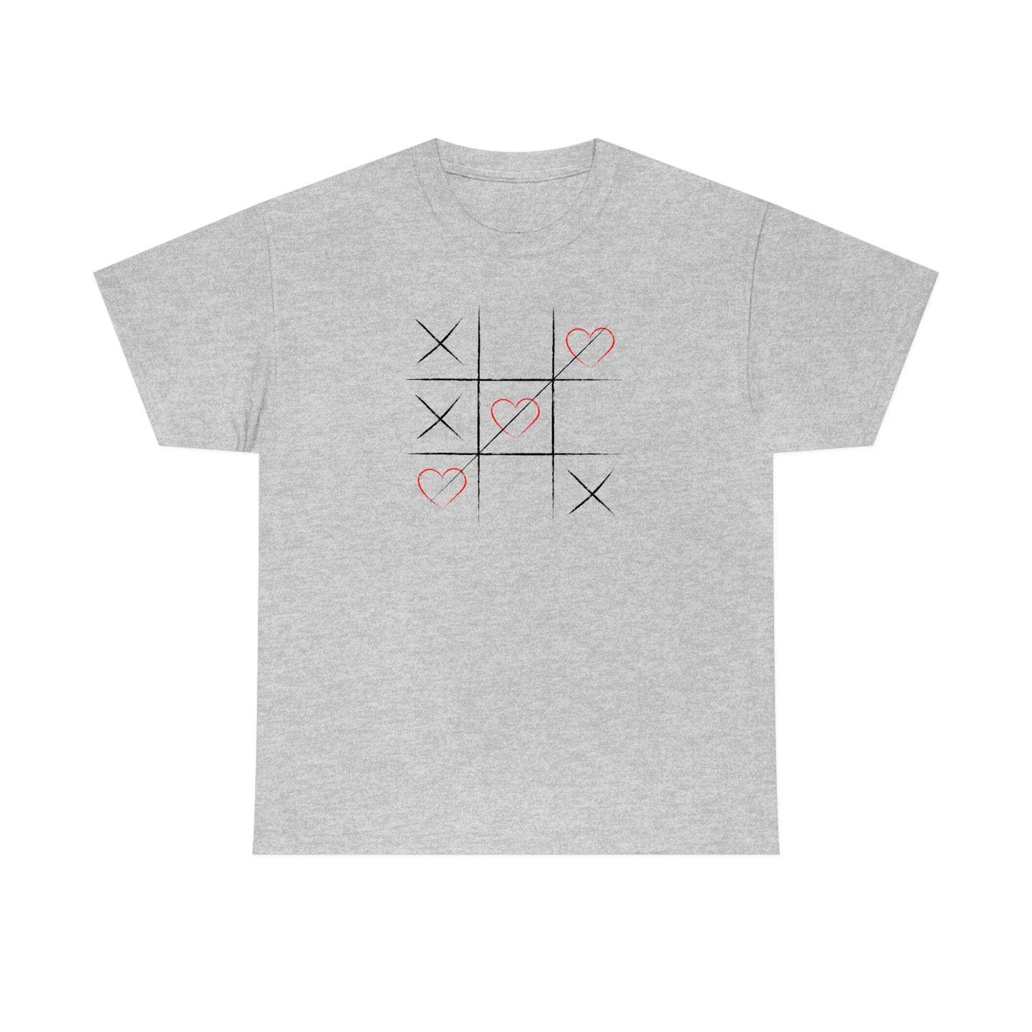 "XOXO Tic-Tac-Toe" Unisex Heavy Cotton Tee
